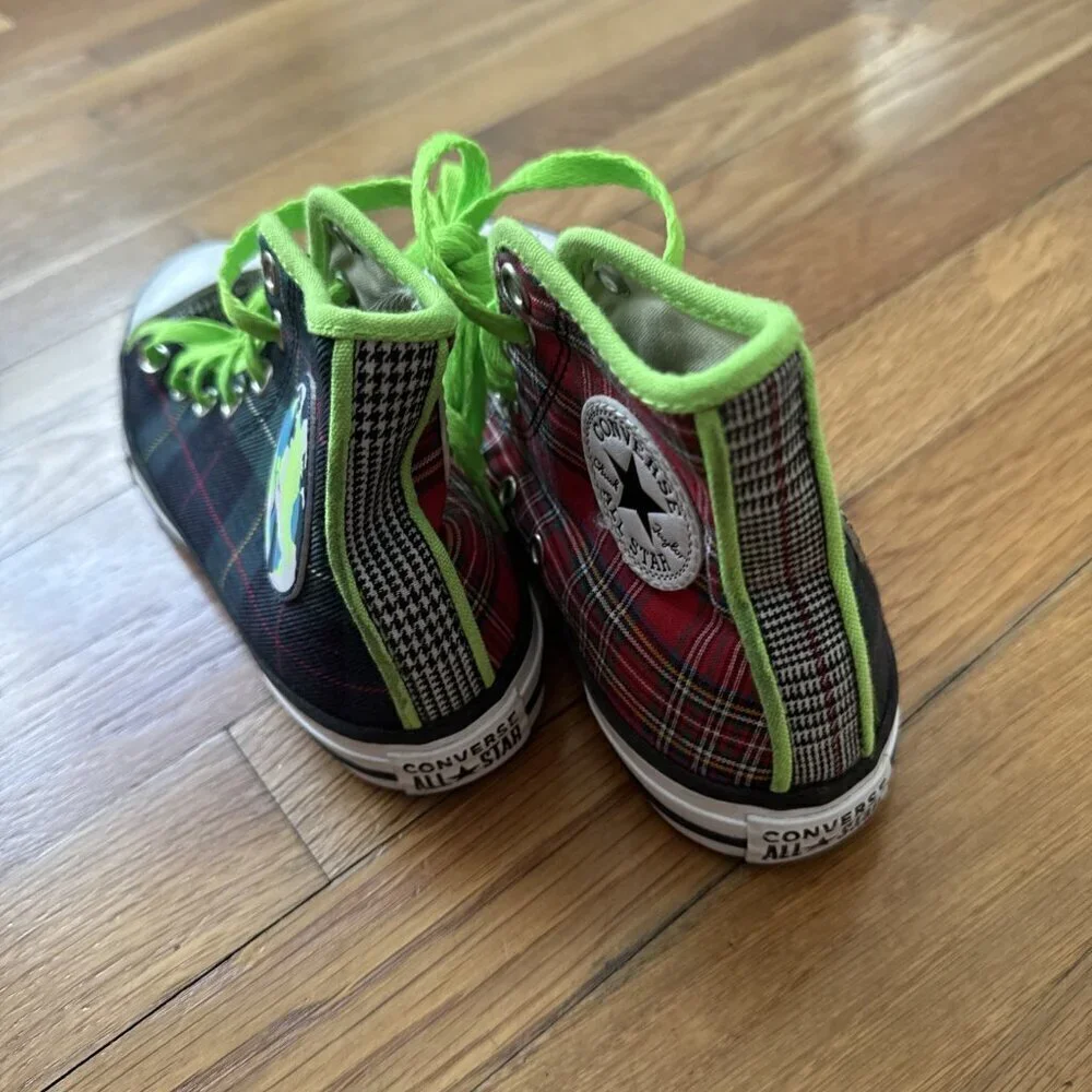 Converse All Star Chuck Taylor Youth Plaid Shoes Size 2
